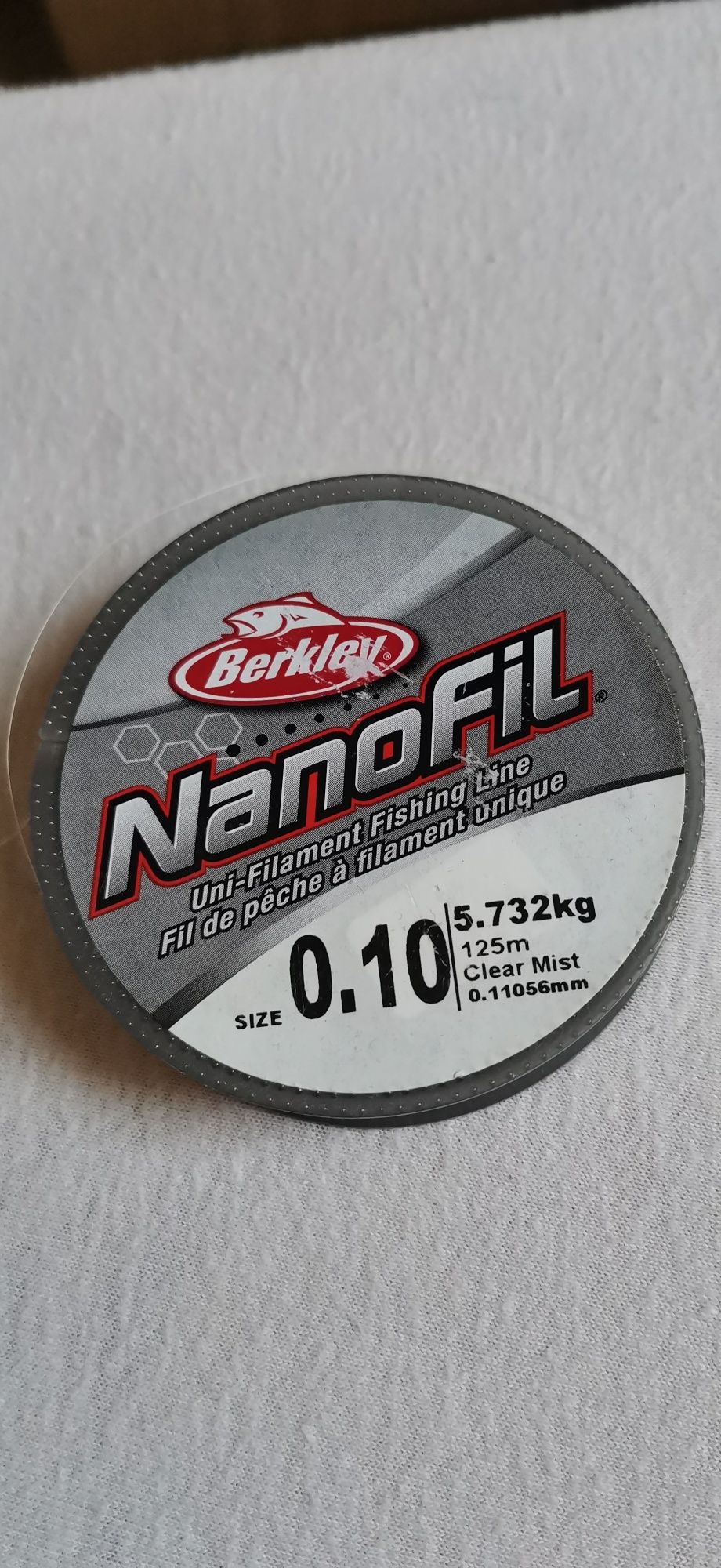 BERKLEY Uni-Filament Fishing Line NANOFIL 125m/Clear Mist