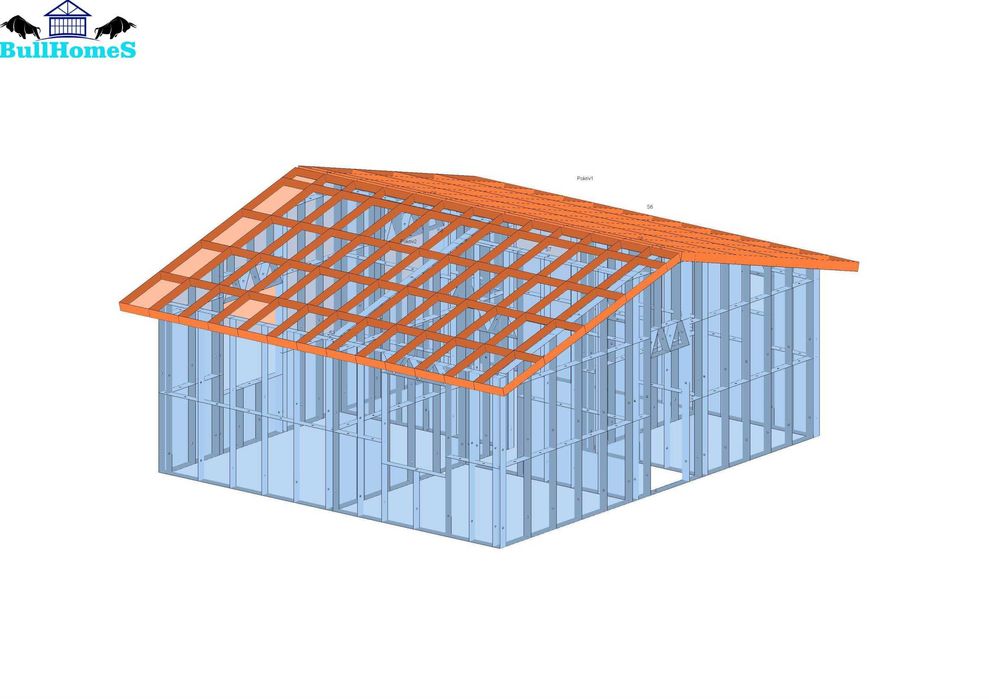 Къща,Бунгало,Преместваема къща,Сглобяеми къщи,Модулни,Жилищни-48.5м²