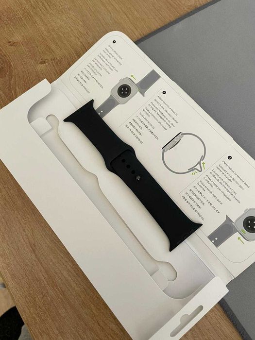 Curea originală Apple Watch 46mm, Sport Band, Black - M/L