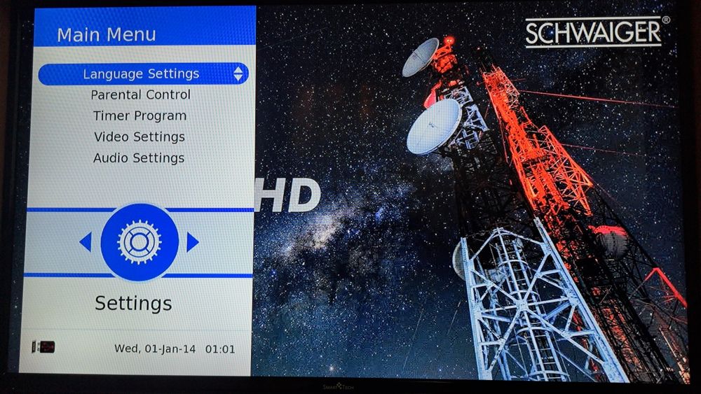 Decodor receptor receiver DVB-T2