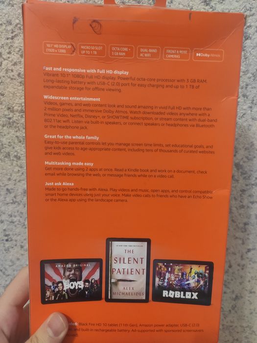 Amazon Fire 10 HD 2021 ebook планшет сотаман