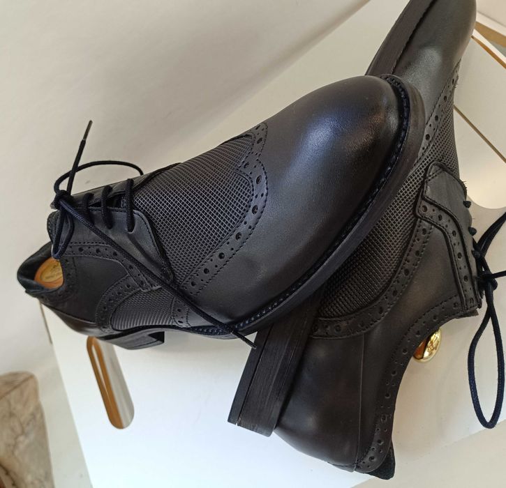 Pantofi derby 44 semi brogue Oliver Jacob NOI piele naturala moale