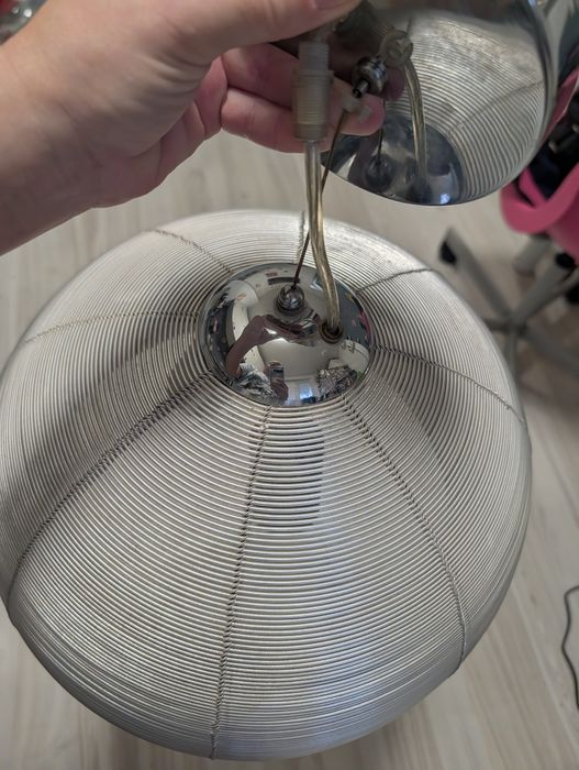 Lustră argintie cu 3 becuri