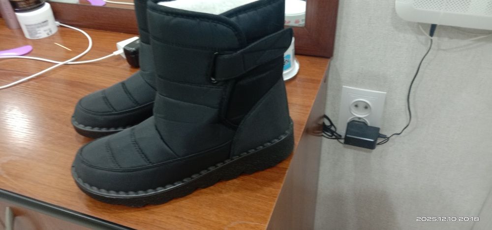 Сапоги дутики, черные