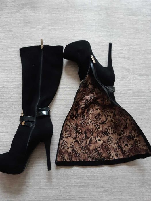 Ботуши велур с камъчета