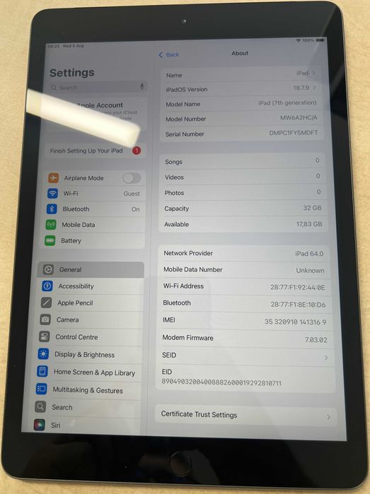 Apple iPad 10.2-inch 32GB (generatia 7, wifi si cellular)