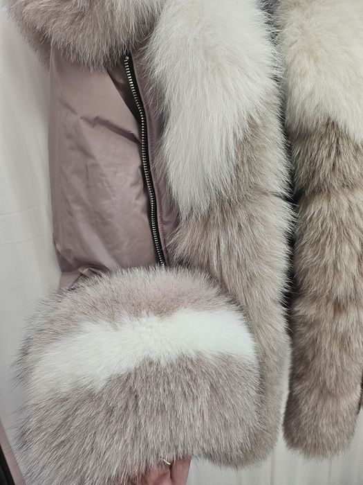 Дамско елегантно яке с естествен косъм