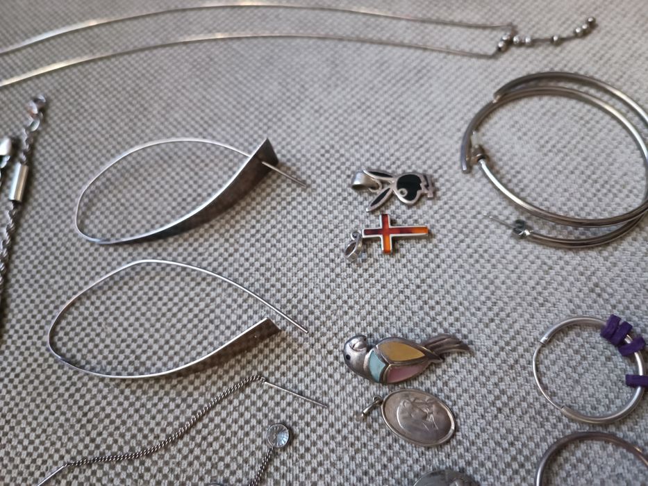 Сребърни неща, висулки,  пръстени