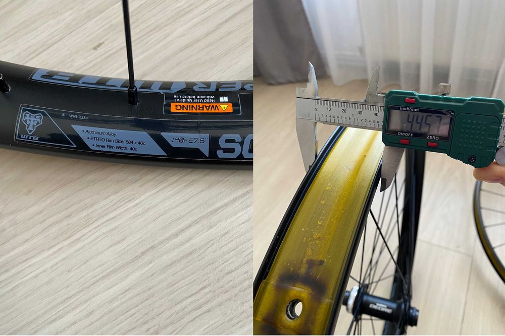Set roti WTB Scraper tubeless 40mm 27.5" Boost MTB