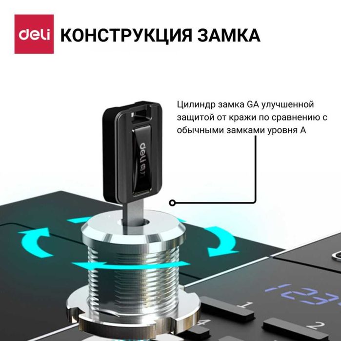 Seyf deli Сейф Deli "4043ES" 610х420х360 37,5 кг Скидки !!! Акция !!!