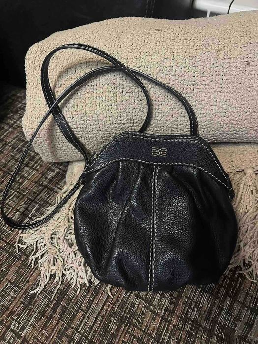 Оригинална дамска чанта Lancel – естествена кожа, черна