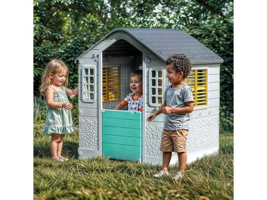 НОВА! Dolu детска къща за игра Playhouse 3311 с врата и кутия за писма 24м+