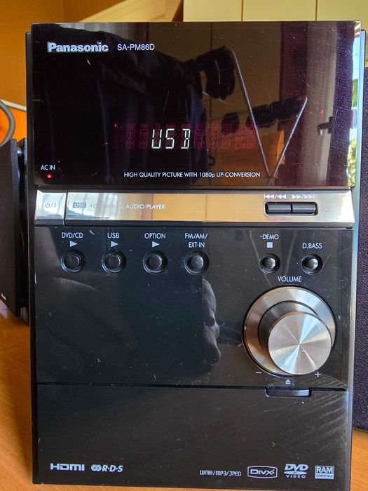 Микро DVD система Panasonic SC-PM86D 160W /USB/AUX/RDS/D-Bass/HDMI