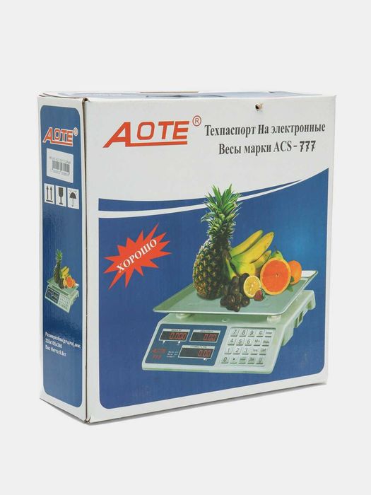 Электронные весы торговые AOTE 777 для магазина, настольные, до 40 кг