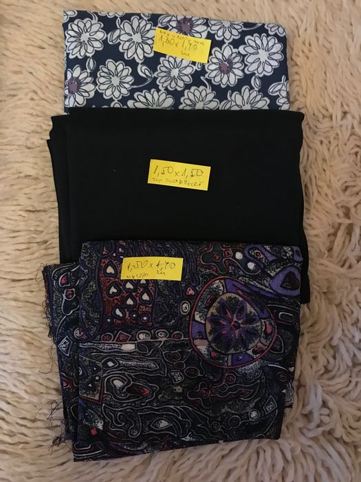 Парчета платове за блузи и поли от жоржет и коприна от преди 1989