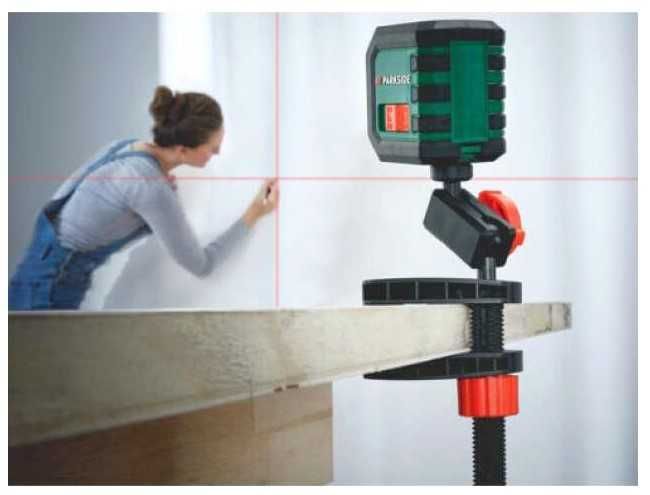 Nivelă laser PARKSIDE autoreglabila cu linii în cruce, cu suport, noua