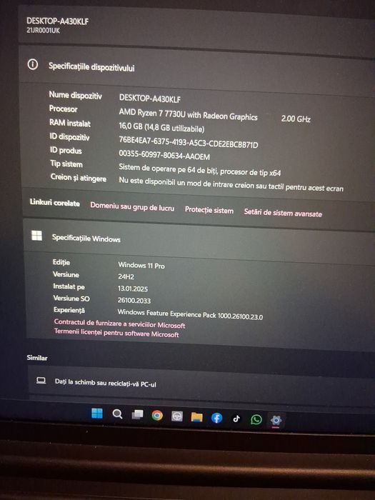 laptop  lenovo  in stare foarte bună