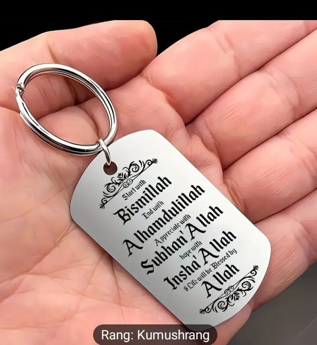 Zanglamaydigan Po'latdan Yaratilgan Islomiy Baraka Kalit Zanjiri