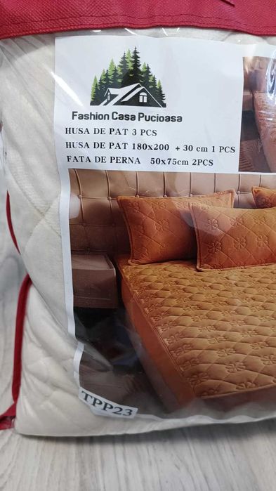 Husa pat si fete perna - Fashion casa Pucioasa