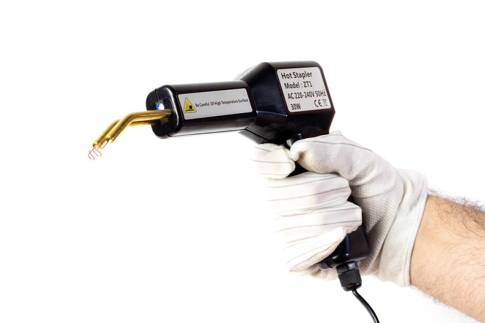 Паяльник для пластика ZT1 с комплектом скоб 200 шт