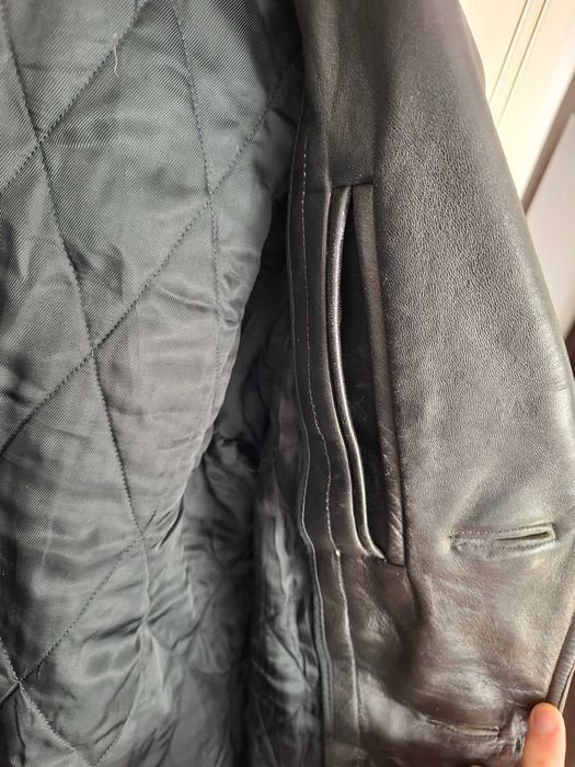 Haina lunga de piele - barbati - XL - Piele veritabila