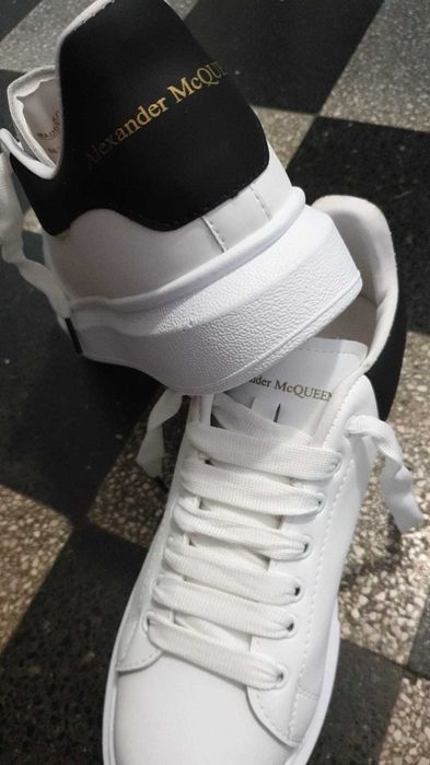 Adidasi McQueen unisex dama si barbati albi premium