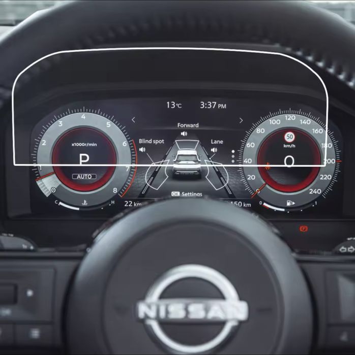 Комплект предпазни стъкла за мултимедия и километраж за Нисан Кашкай J