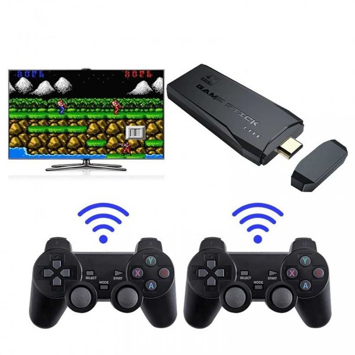 Безжична ретро конзола GAME STICK 4K HDMI - 10000 игри