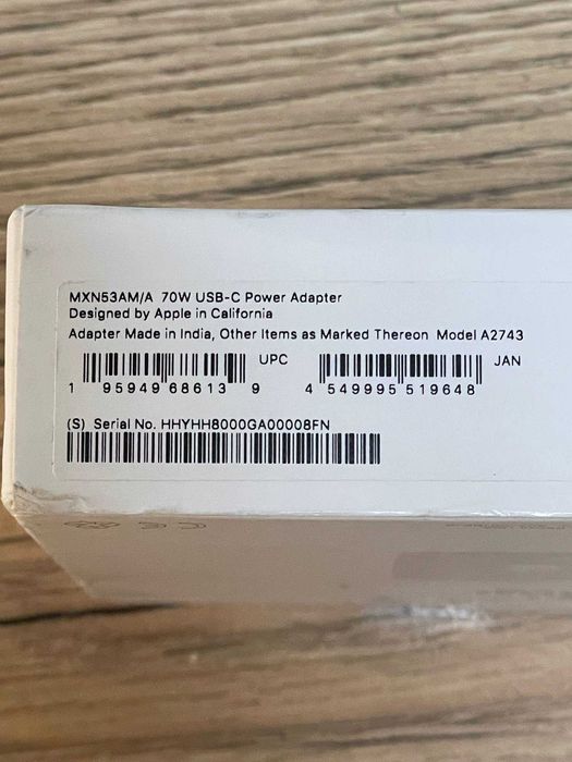 Оригинальная зарядка Apple 70W USB-C (для MacBook / iPhone)