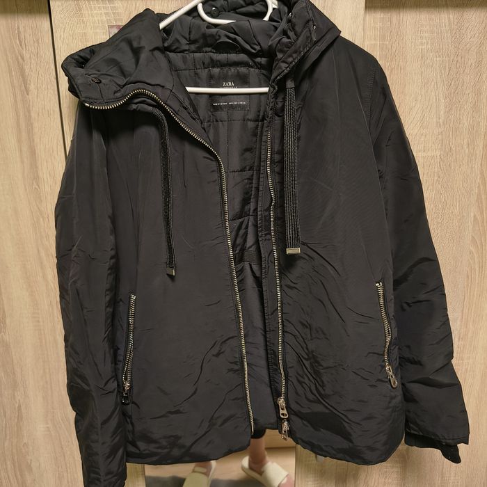 Яке черно с качулка