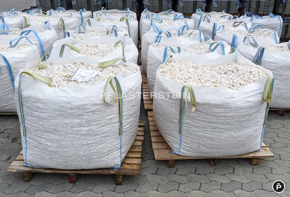 Marmură spartă Piatră albă decorativă la Sac - Alb - MIX