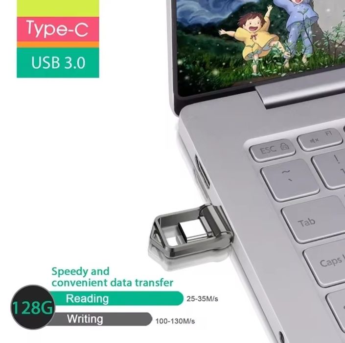 Memory stick high speed 2T dual usb C and usb 3. Stick de memorie dual