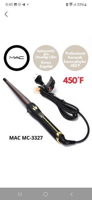 Soch uchun konus jingalak qiladigan