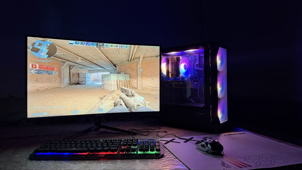 Gaming full setup i3-12100f gtx 1660suprt monitor 165hz