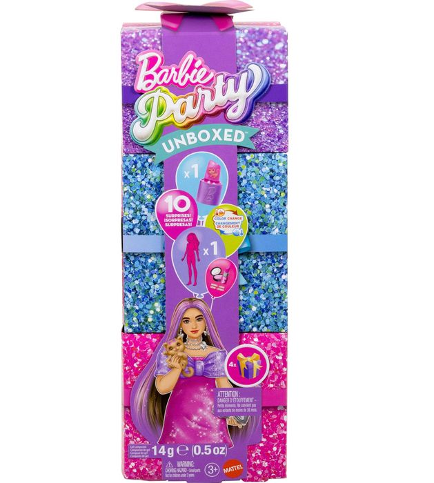 Кукла Barbie Party Unboxed, 10 изненади - НОВА