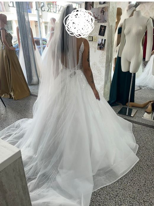 Булчинска рокля ,перфектно състояние S/M размер