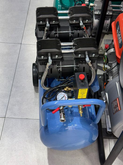 Бесшумный воздушный компрессор 50л 400л/мин Гарантия бор