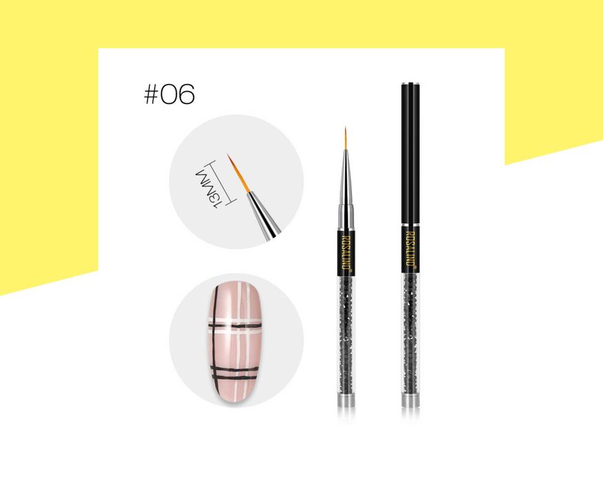 Kомплект 6 четки за маникюр, декорации ROSALIND