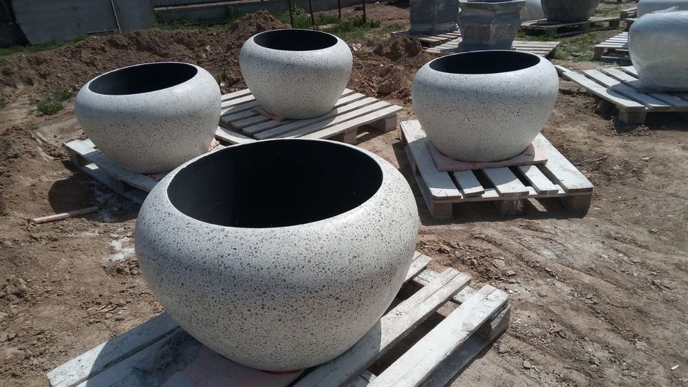 Вазоны, вазон, кашмо вазы из композитного мрамора