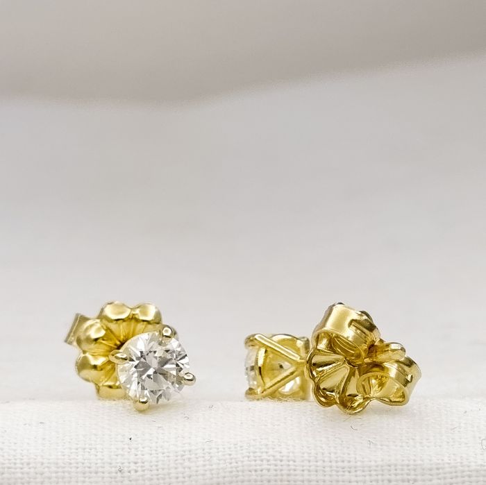 Златни обеци 14ct с Брилянти