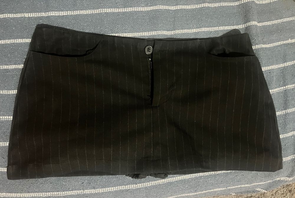 Мини юбка в полоску