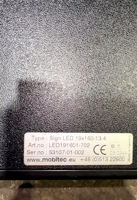 LED191601702 Semn de destinație pentru autobuz, în față VOLVO B6, B7, B9, B10, B12 bus (1978-2011) VOLVO