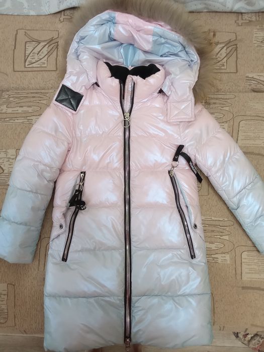 Зимний пуховик на девочку рост 116-122