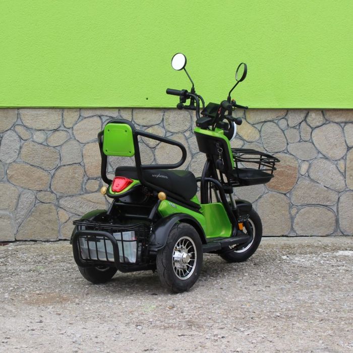 Двуместна електрическа триколка Pudding 1800W-48V-20Ah GREEN
