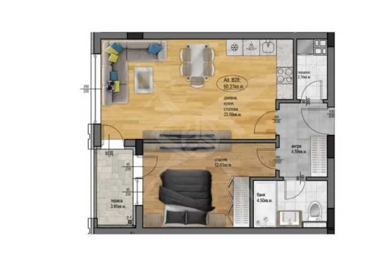 Двустаен апартамент Остромила 199-14850