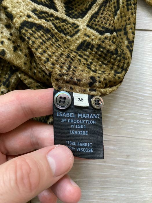 Isabel Marant ETOILE Snake Skin дамска тънка блуза блузка 100% вискоза размер 38