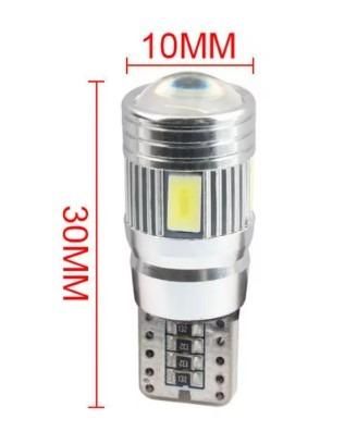 Лед крушки 2бр. CANBUS за габарит 5630 6SMD T10 W5W 12V 6000K