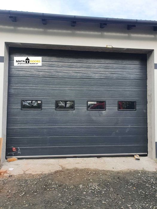 Usa L4xH4 gri. Usi sectionale/garaj/hale/rezidentiale/industriale