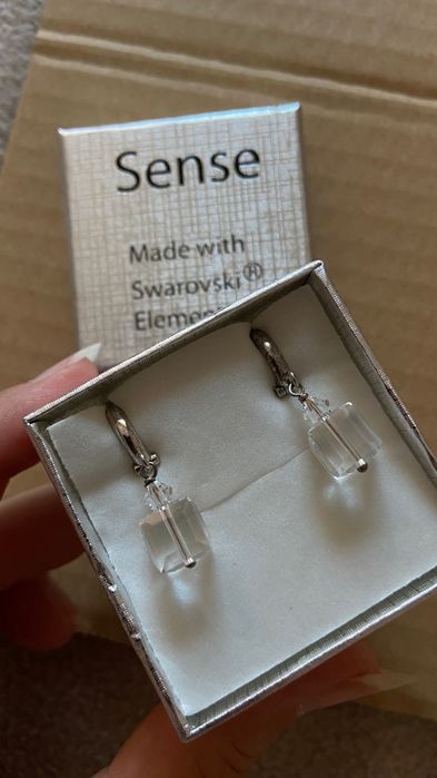 Обеци с кристали Swarovski