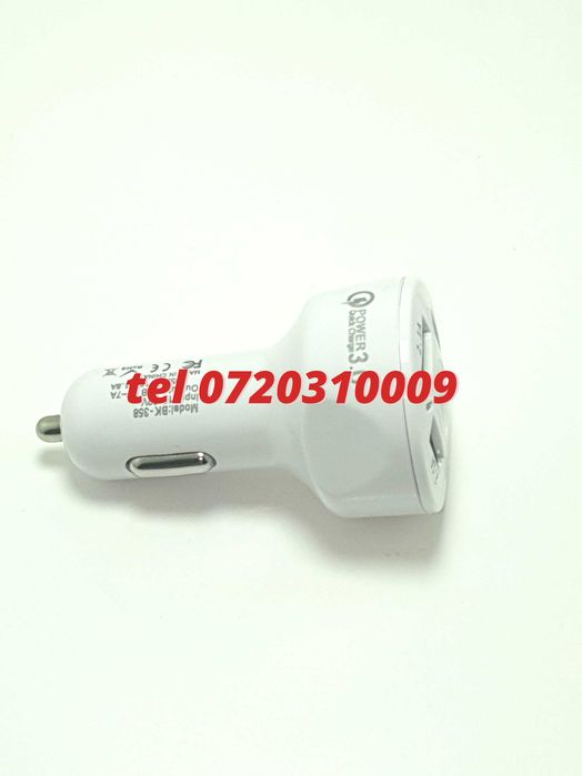 Incarcator Masina Auto 4 Porturi Bricheta Usb Qc Incarcare Rapida